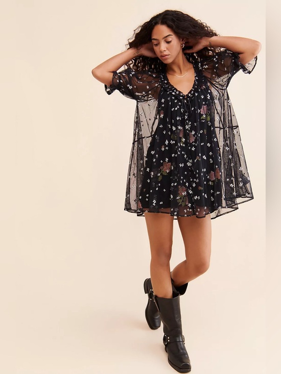 Free People Dresses & Skirts - Free People With Love Mesh Mini Dress
